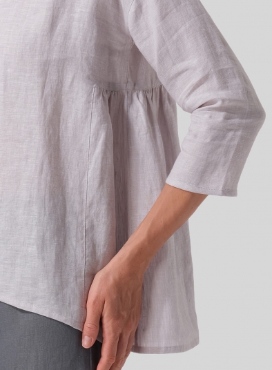 Linen Flare Blouse