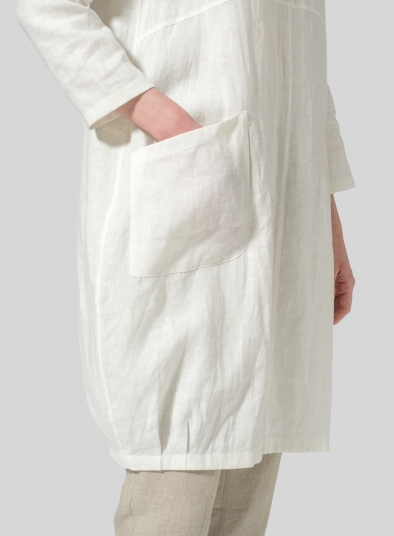 Linen Button Loop Balloon Tunic