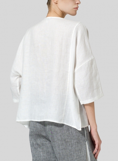 Linen Handmade Knot Button Box Top