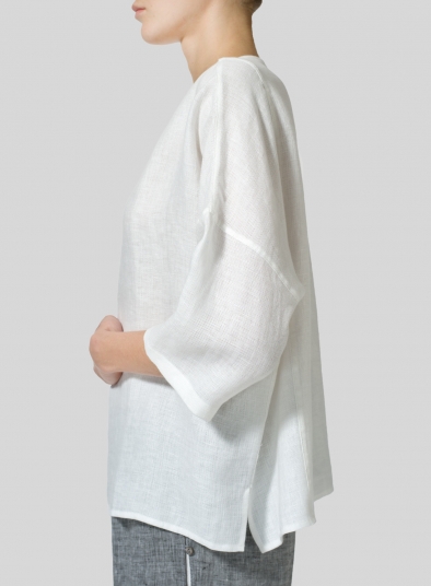 Linen Handmade Knot Button Box Top