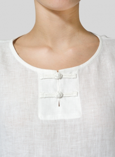 Linen Handmade Knot Button Box Top