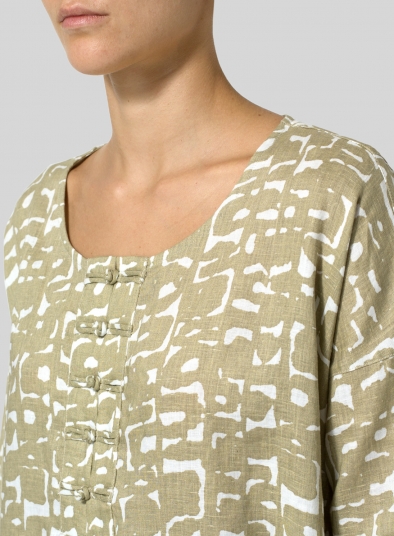 Linen Printed Pattern Long Tunic