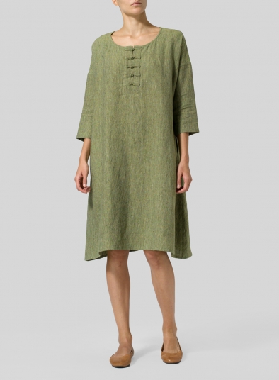 Linen Yarn-Dyed Long Tunic
