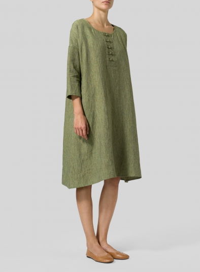 Linen Yarn-Dyed Long Tunic