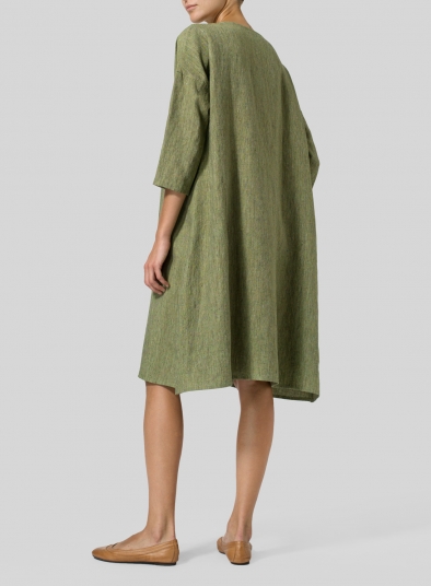 Linen Yarn-Dyed Long Tunic