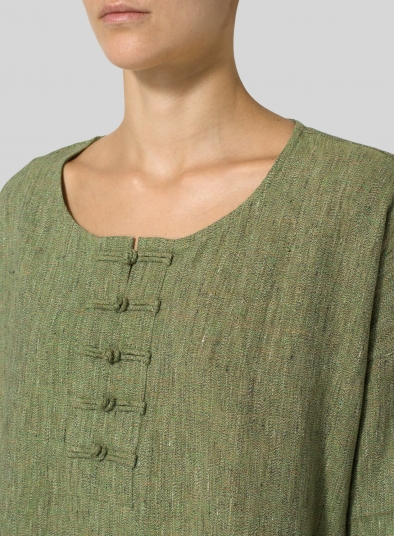 Linen Yarn-Dyed Long Tunic