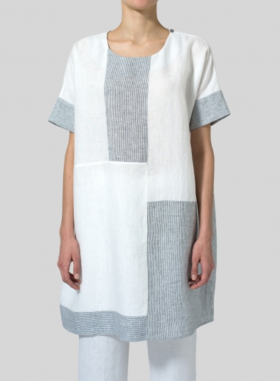 Linen Oversize Patchwork Tunic