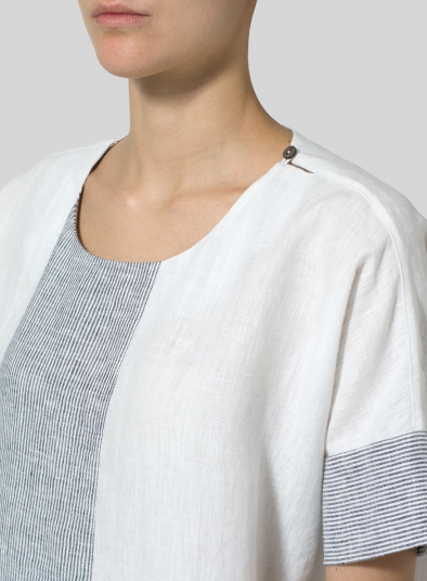 Linen Oversize Patchwork Tunic