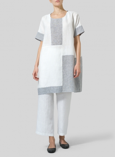 Linen Oversize Patchwork Tunic