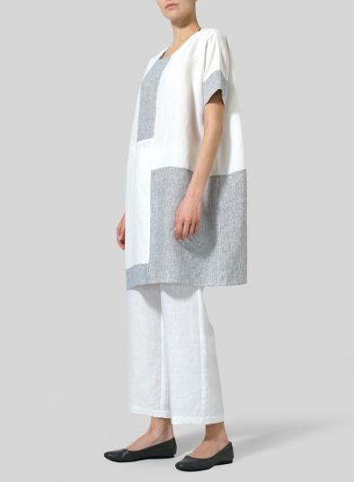 Linen Oversize Patchwork Tunic