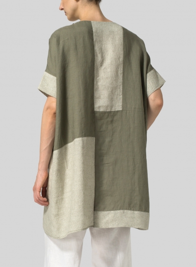 Linen Oversize Patchwork Tunic