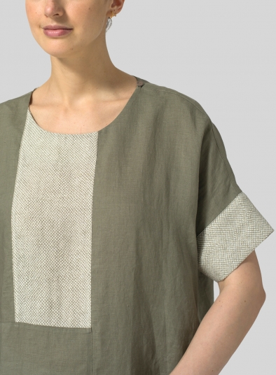 Linen Oversize Patchwork Tunic