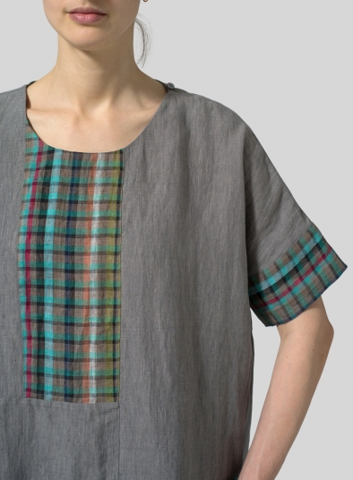 Linen Oversize Patchwork Tunic