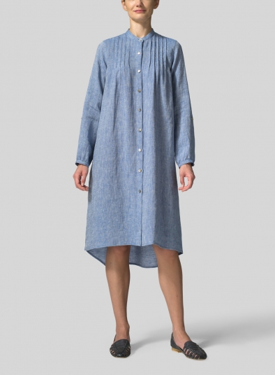 Linen A-Line Long Sleeve Tunic