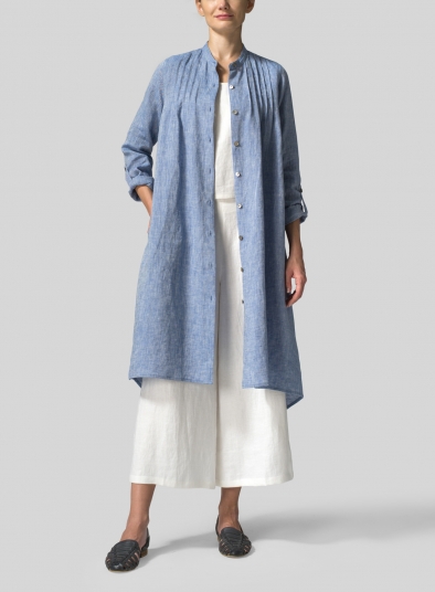 Linen A-Line Long Sleeve Tunic