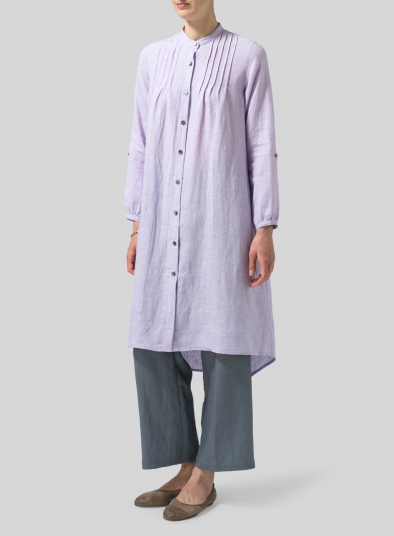 Linen A-Line Long Sleeve Tunic