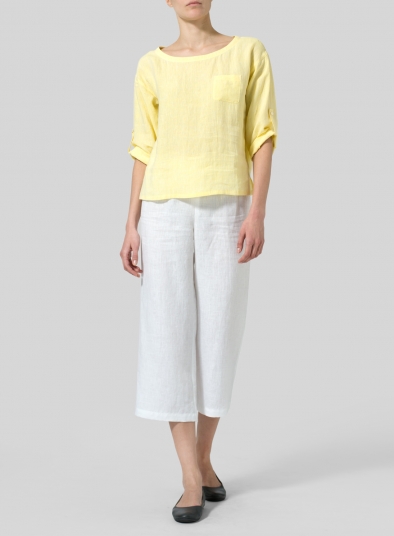Linen Boxy Blouse