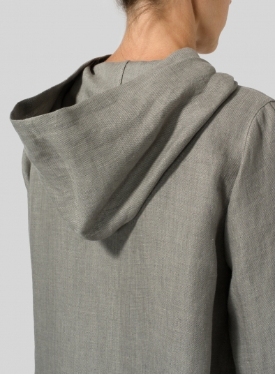 Linen Hooded Shirt