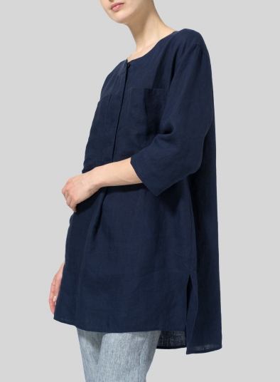 Linen Chest Pocket Tunic
