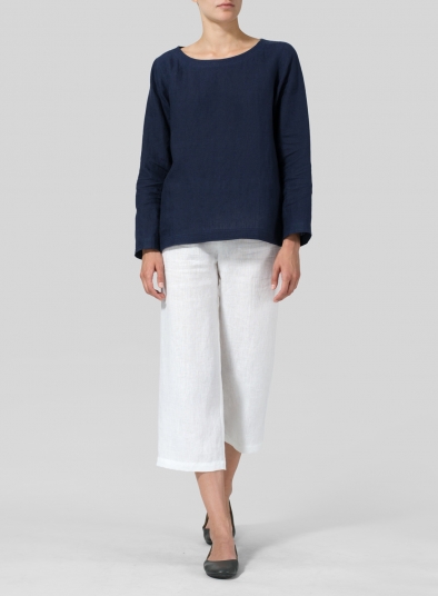 Linen Handmade Knot Top
