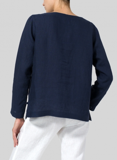 Linen Handmade Knot Top