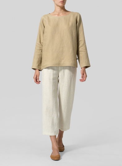 Linen Handmade Knot Top