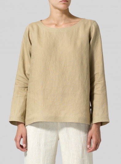 Linen Handmade Knot Top