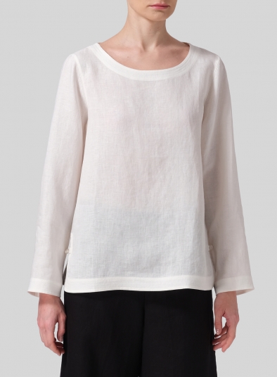 Linen Handmade Knot Top