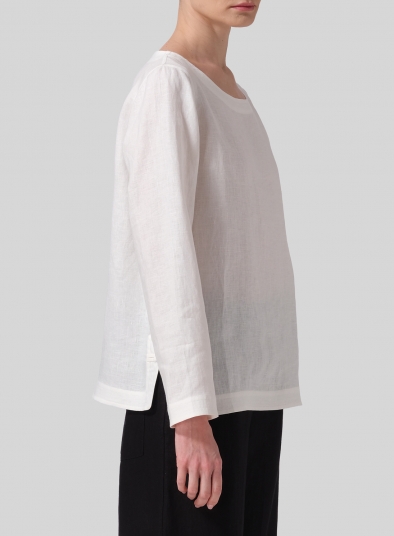 Linen Handmade Knot Top