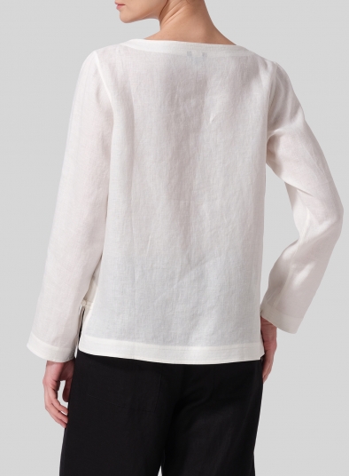 Linen Handmade Knot Top