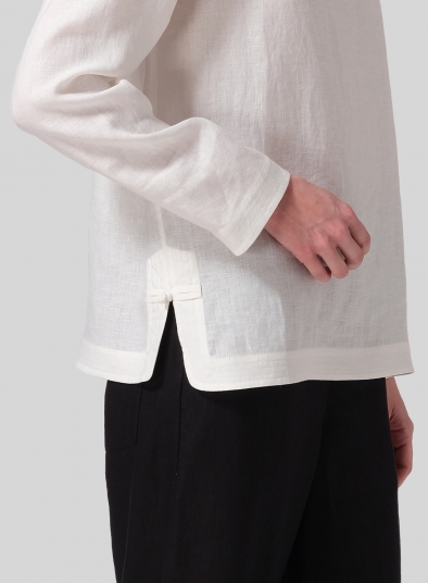 Linen Handmade Knot Top