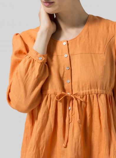 Linen Tiered Pullover Top