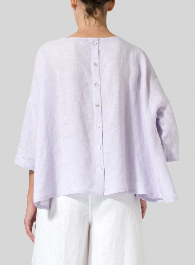 Linen Dropped Shoulder Top