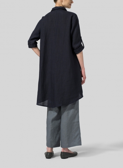 Linen Classic Collar A Shape Tunic