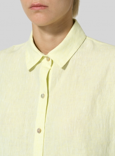 Linen Collar Boxy Top