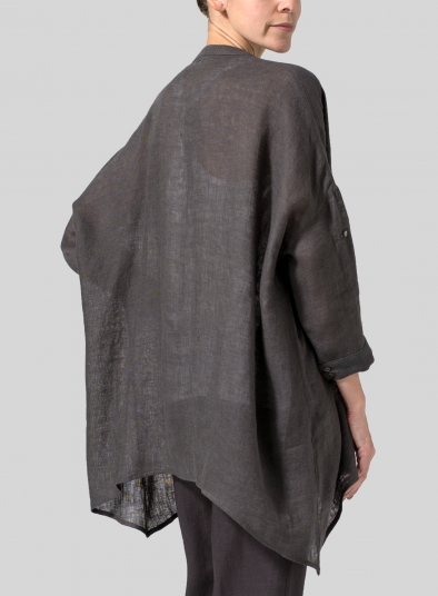 Linen Loose Delicate Deep V-neck Overtop