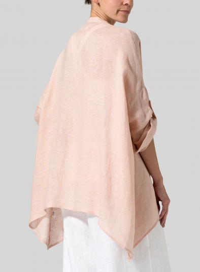 Linen Loose Delicate Deep V-neck Overtop