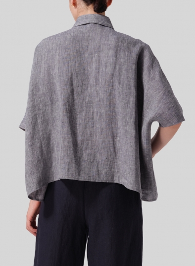 Linen Boxy Sleeves Shirt