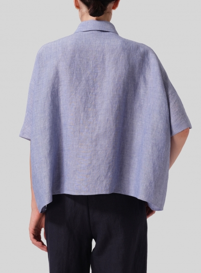 Linen Boxy Sleeves Shirt