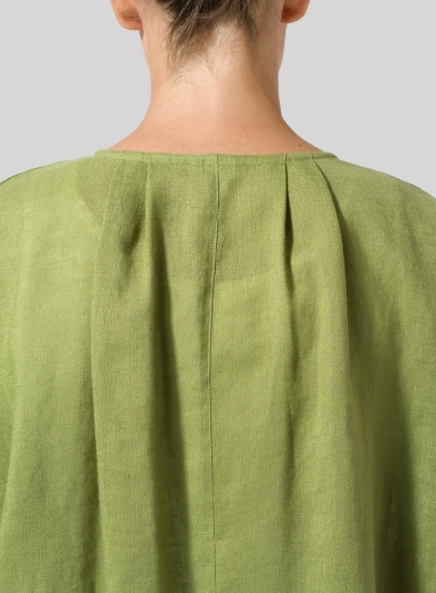 Linen Pleated Back Blouse