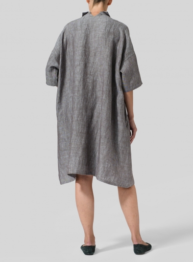 Linen Classic Collar Oversized Tunic