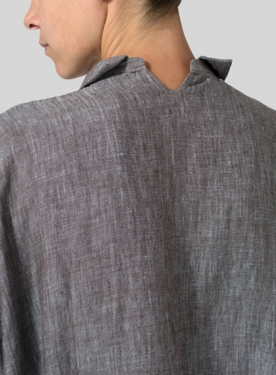 Linen Classic Collar Oversized Tunic