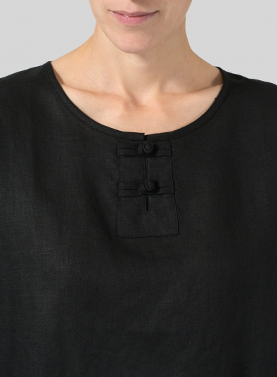 Linen Chinese Button Box Top