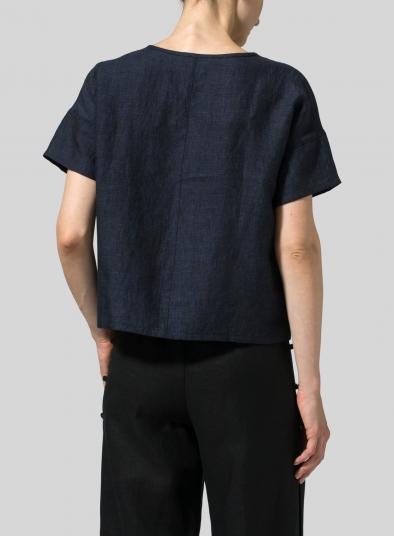 Linen Chinese Button Box Top