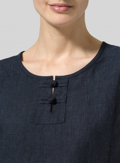 Linen Chinese Button Box Top