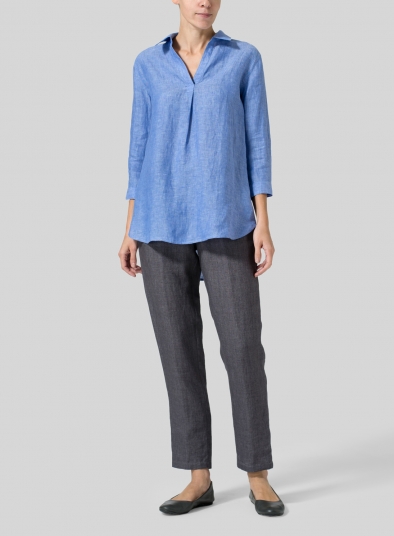 Linen Classic Collar Shirt