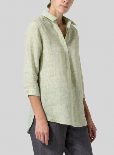 Linen Classic Collar Shirt