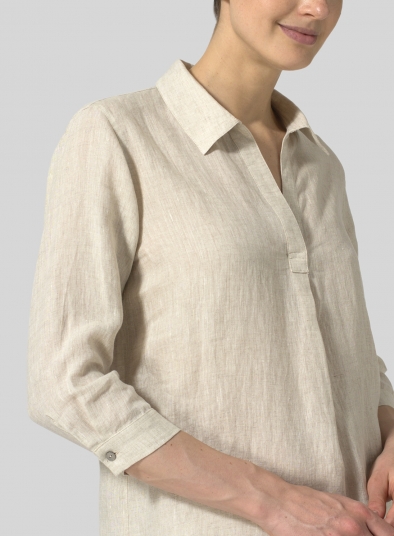 Linen Classic Collar Shirt