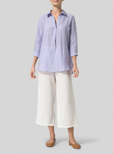 Linen Classic Collar Shirt