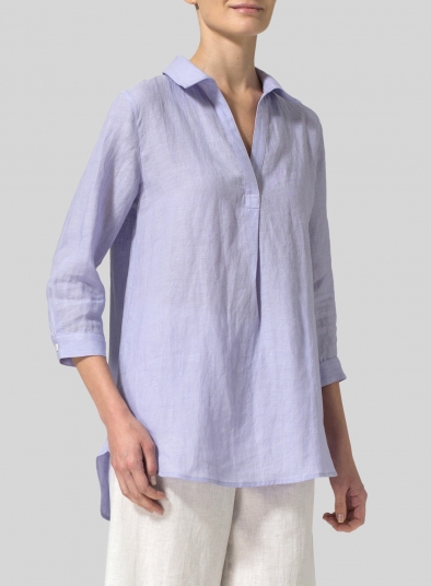 Linen Classic Collar Shirt